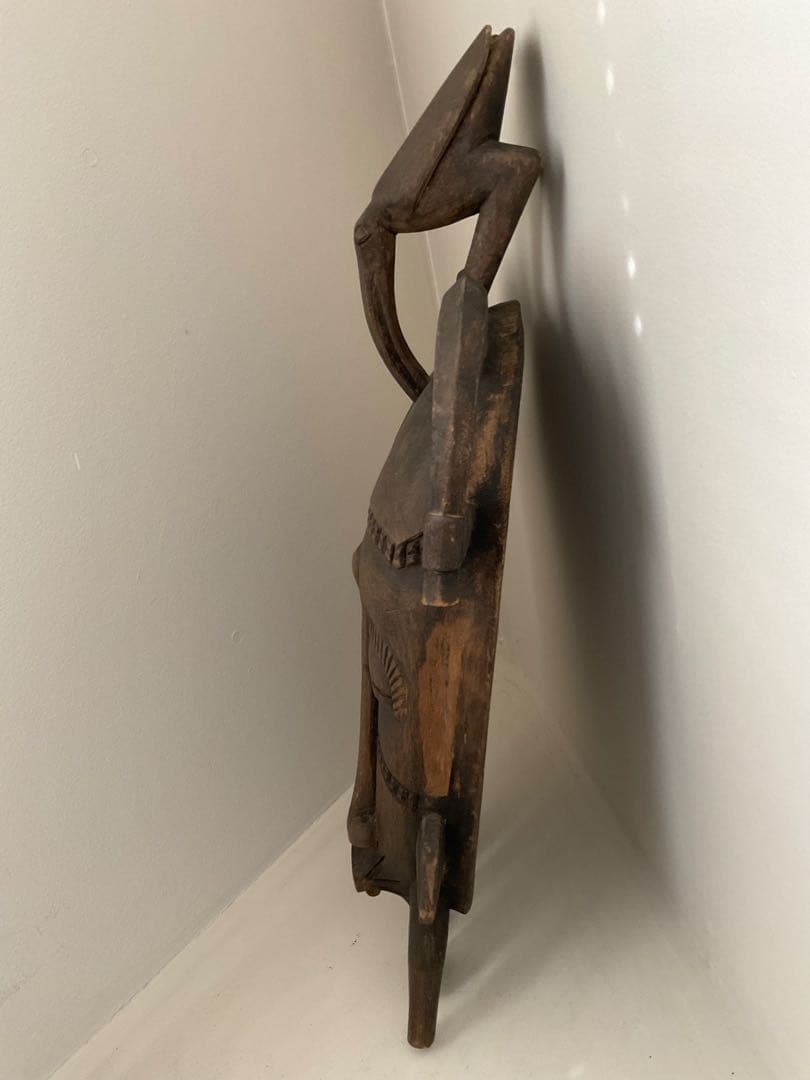 アフリカ面　仮面　マスク　木彫　アフリカ美術　プリミティブアート