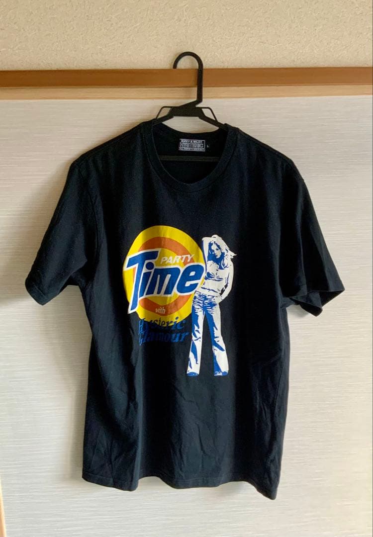 HYSTERIC GLAMOUA PARTY TEME Tシャツ／ブラック