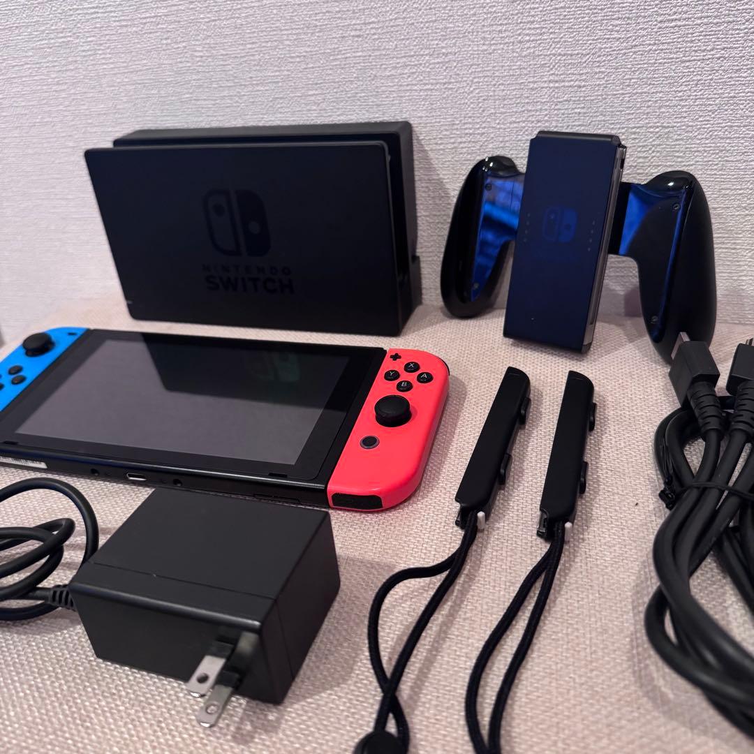 【箱無し】Nintendo Switch 本体 一式 ブルー/オレンジ