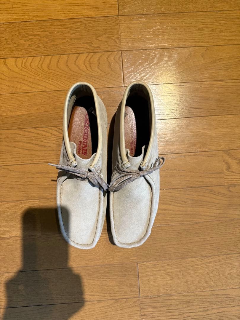 クラークス　ワラビー　ブーツ　ベージュ スエード 28cm