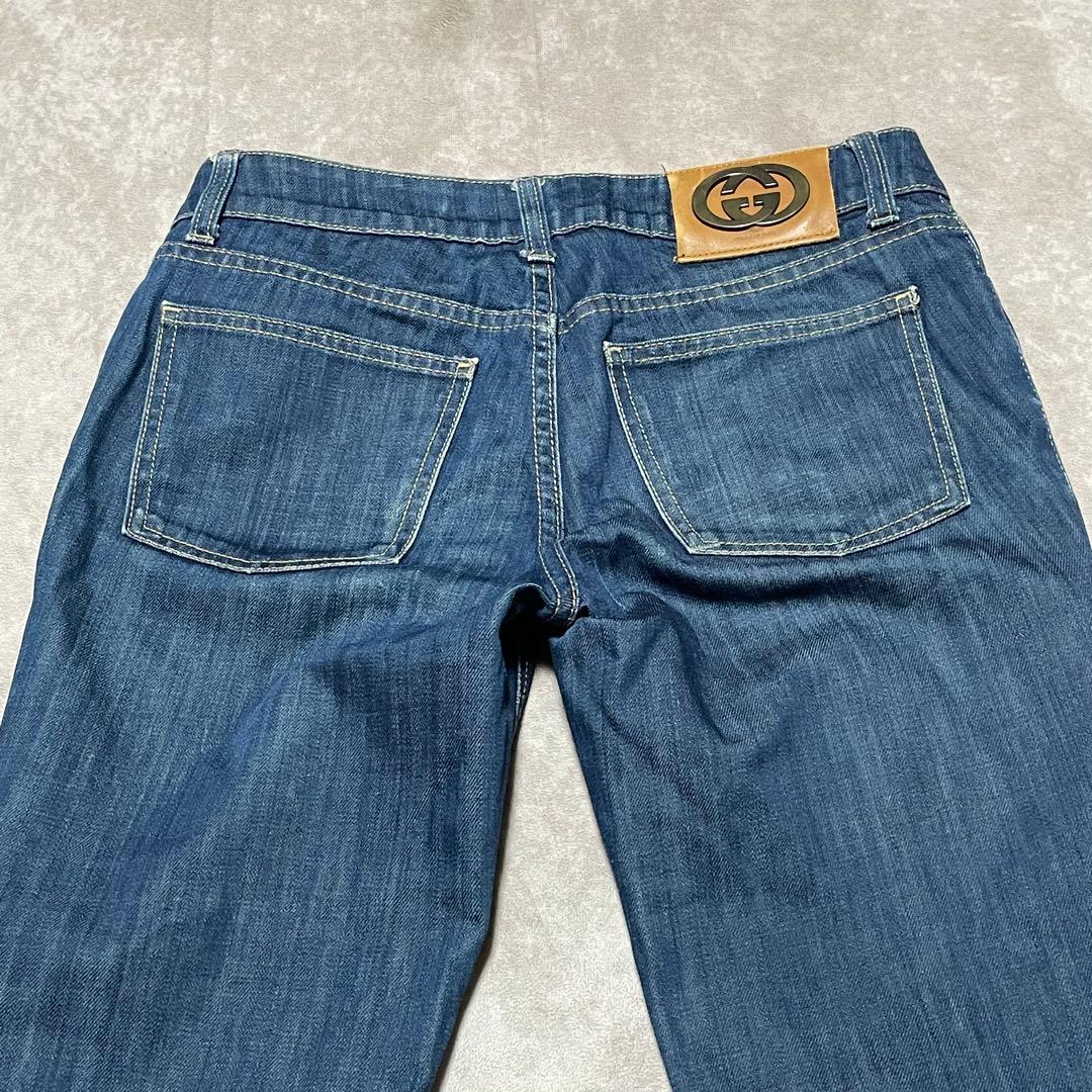 グッチ　GUCCI　ジーンズ　デニムパンツ　クロップド丈　インターロッキング