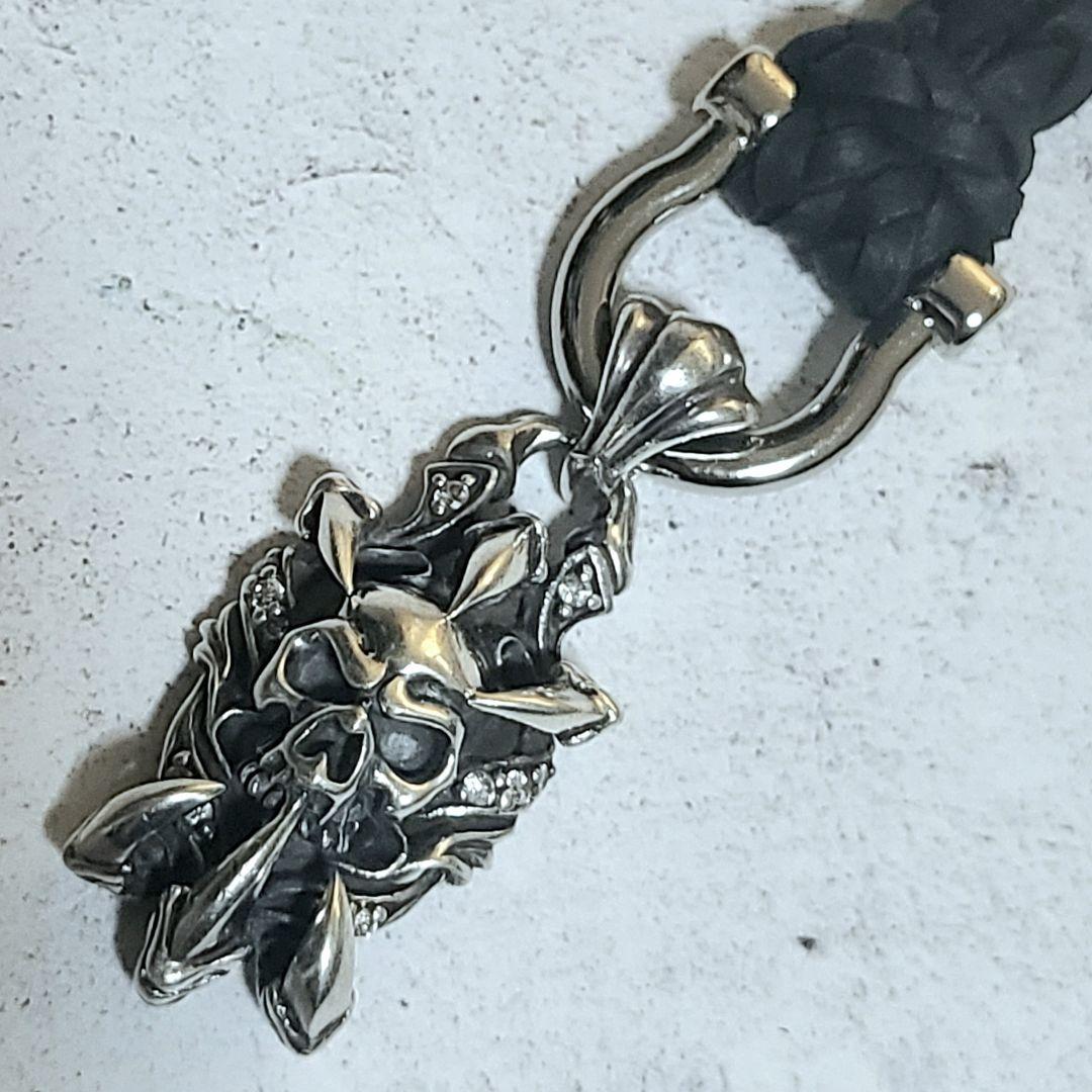 極美品 ジナブリング Debut Silver ペンダント 鹿革 チョーカー