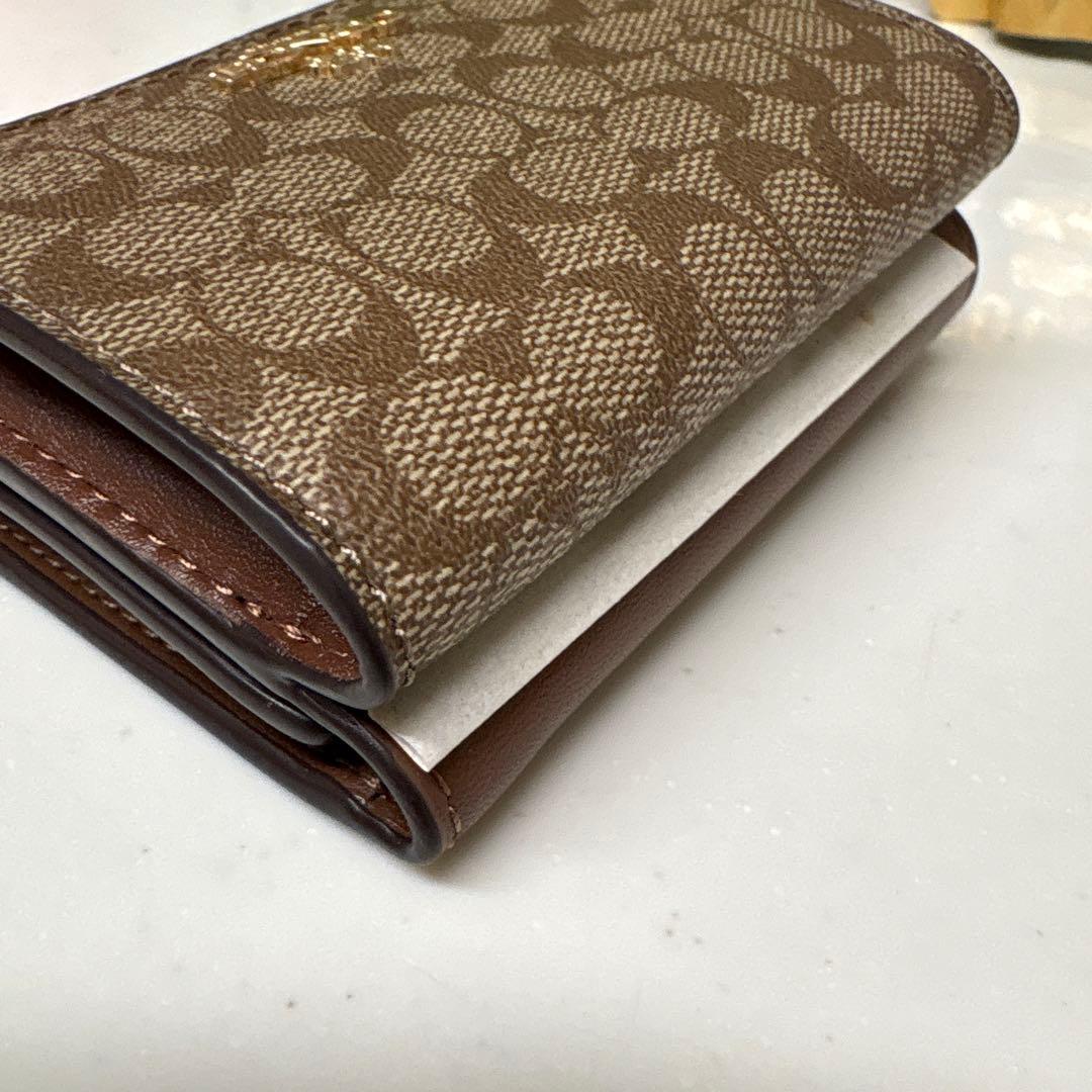 の*ん様 COACH 三つ折り財布 SADDLE ブラウン