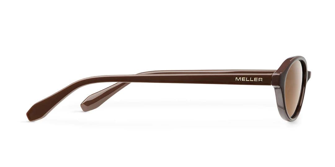 MELLER ブラウンオーバルサングラス IFU chocolate kakao