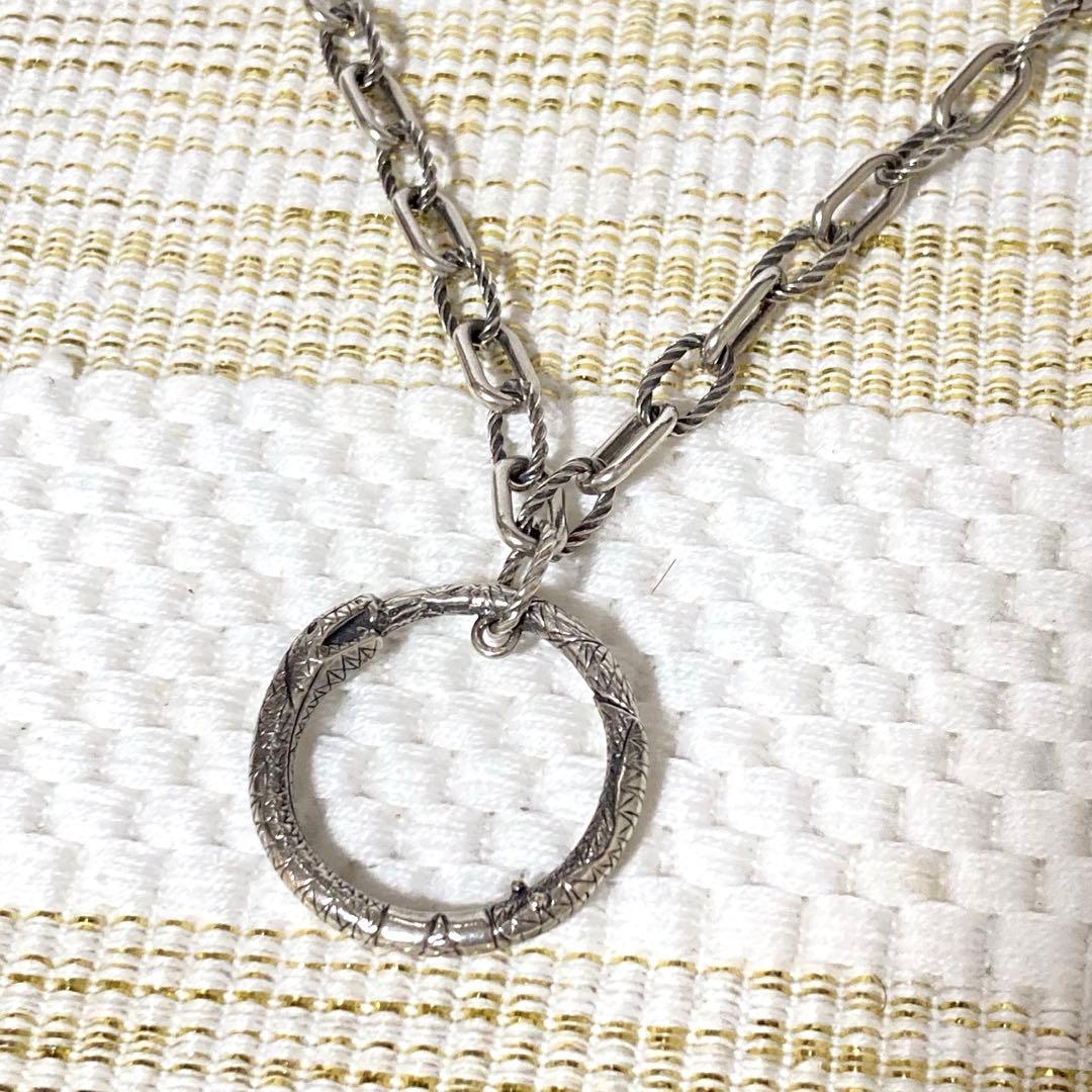 GUCCI グッチ ウロボロス 約61cm シルバー ネックレス