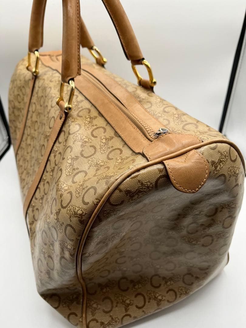 CELINE マカダム ボストンバッグ レザー セリーヌ