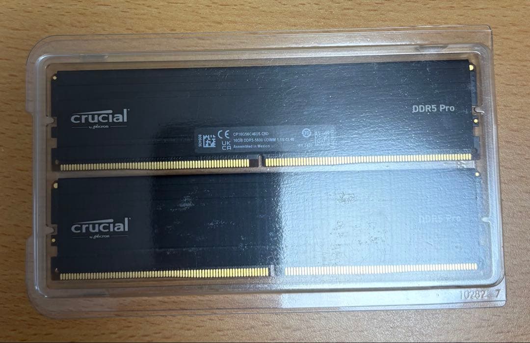 CRUCIAL DDR5 PC5-44800 16GBx2（計32GB）