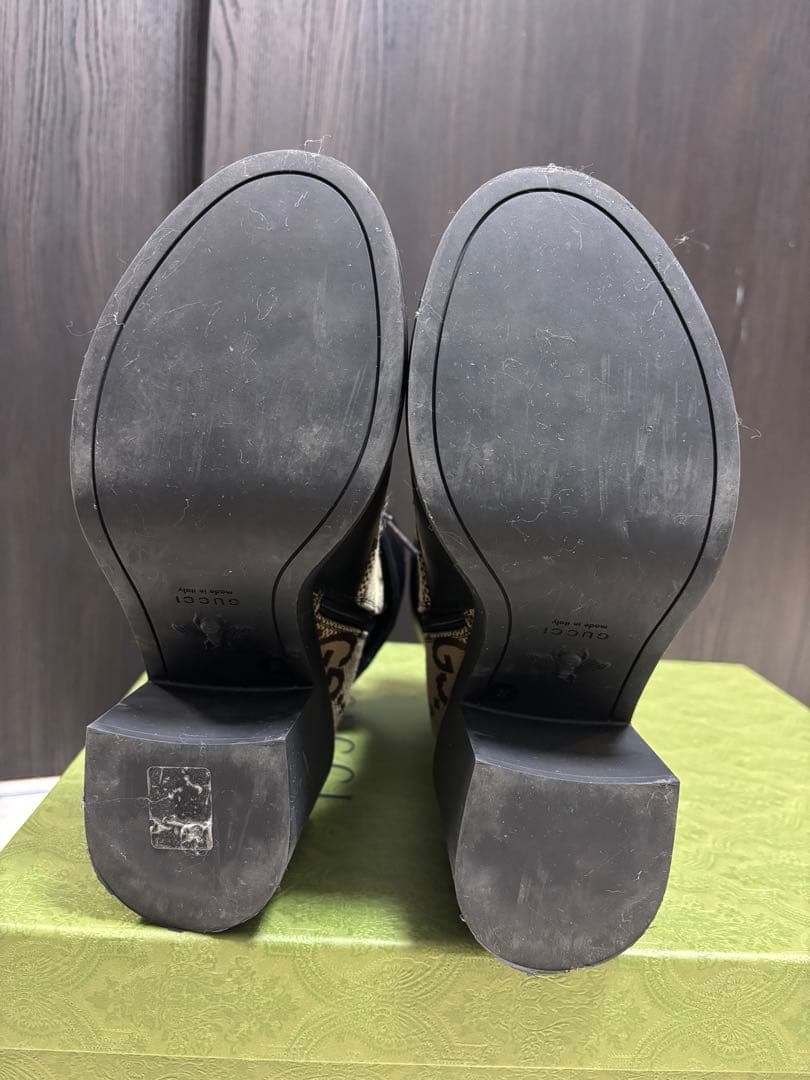 GUCCI GGロゴ レースアップブーツ サイズ37