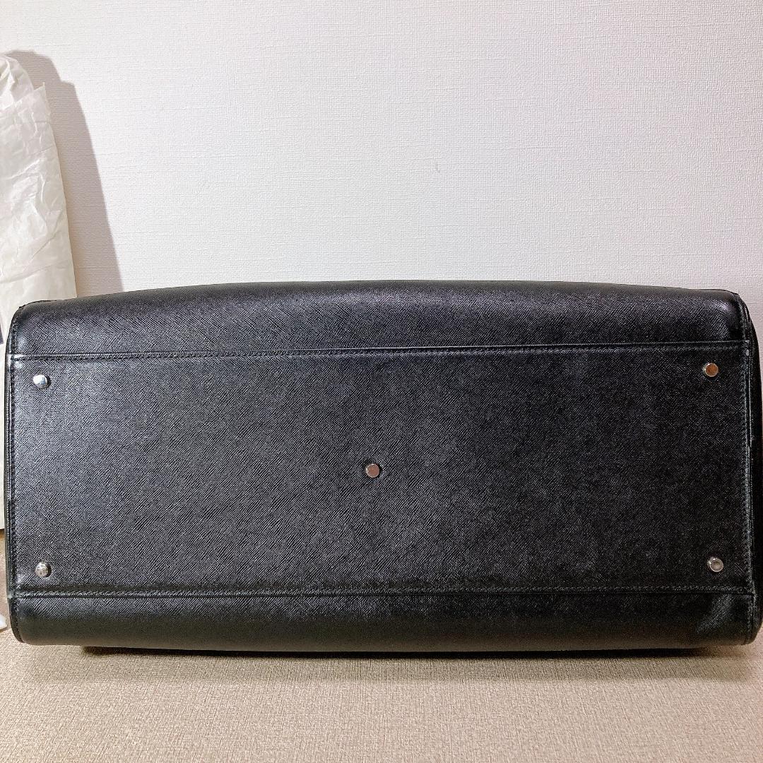 BURBERRY ボストンバッグ サフィアーノ Black