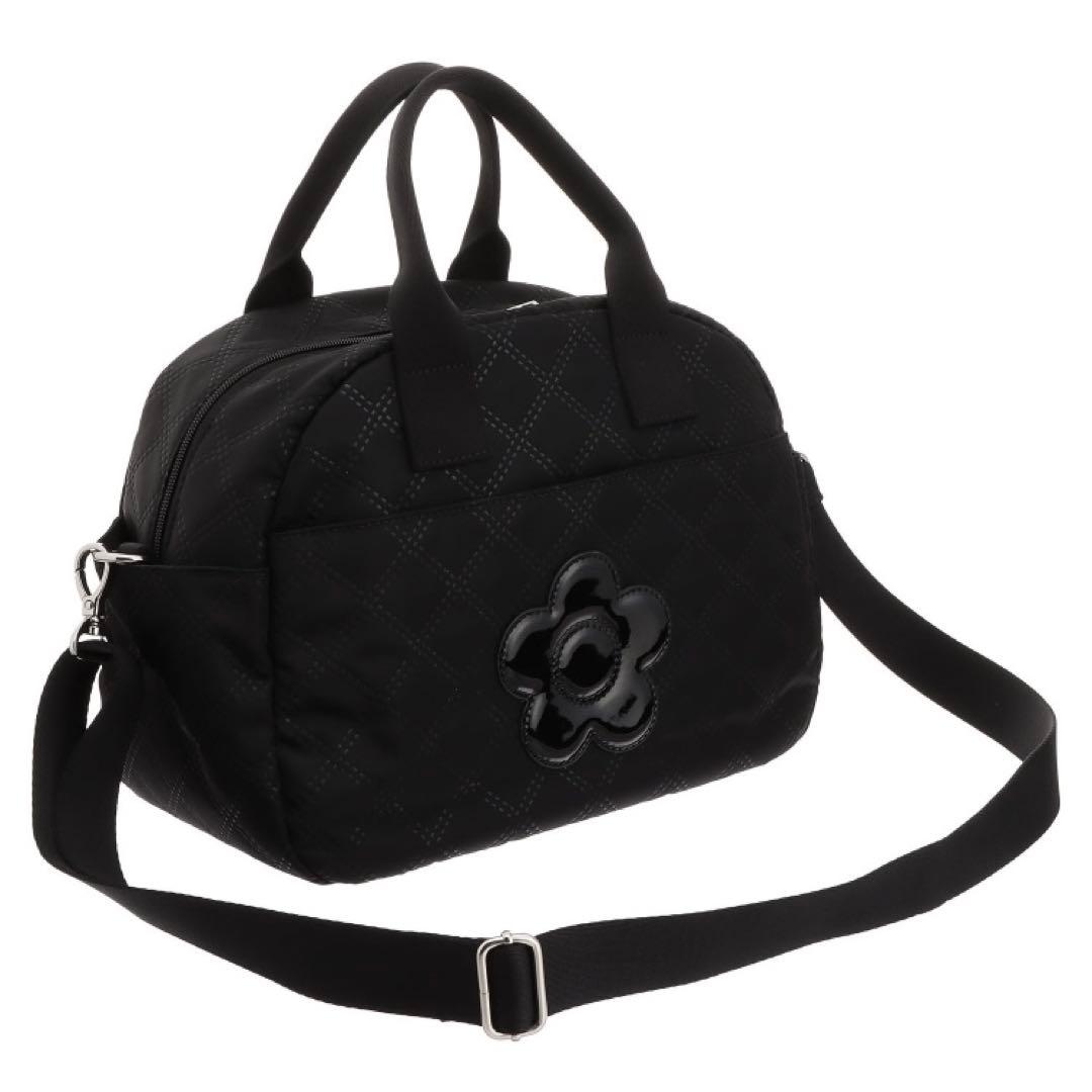 MARYQUANT ピンソニックキルトデイジー 2WAYトート 黒 ブラック