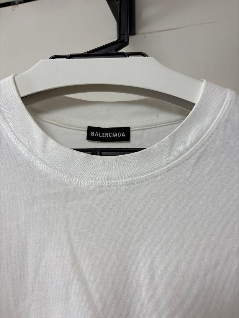 バレンシアガ BALENCIAGA Tシャツ カットソー 半袖 バックロゴ L