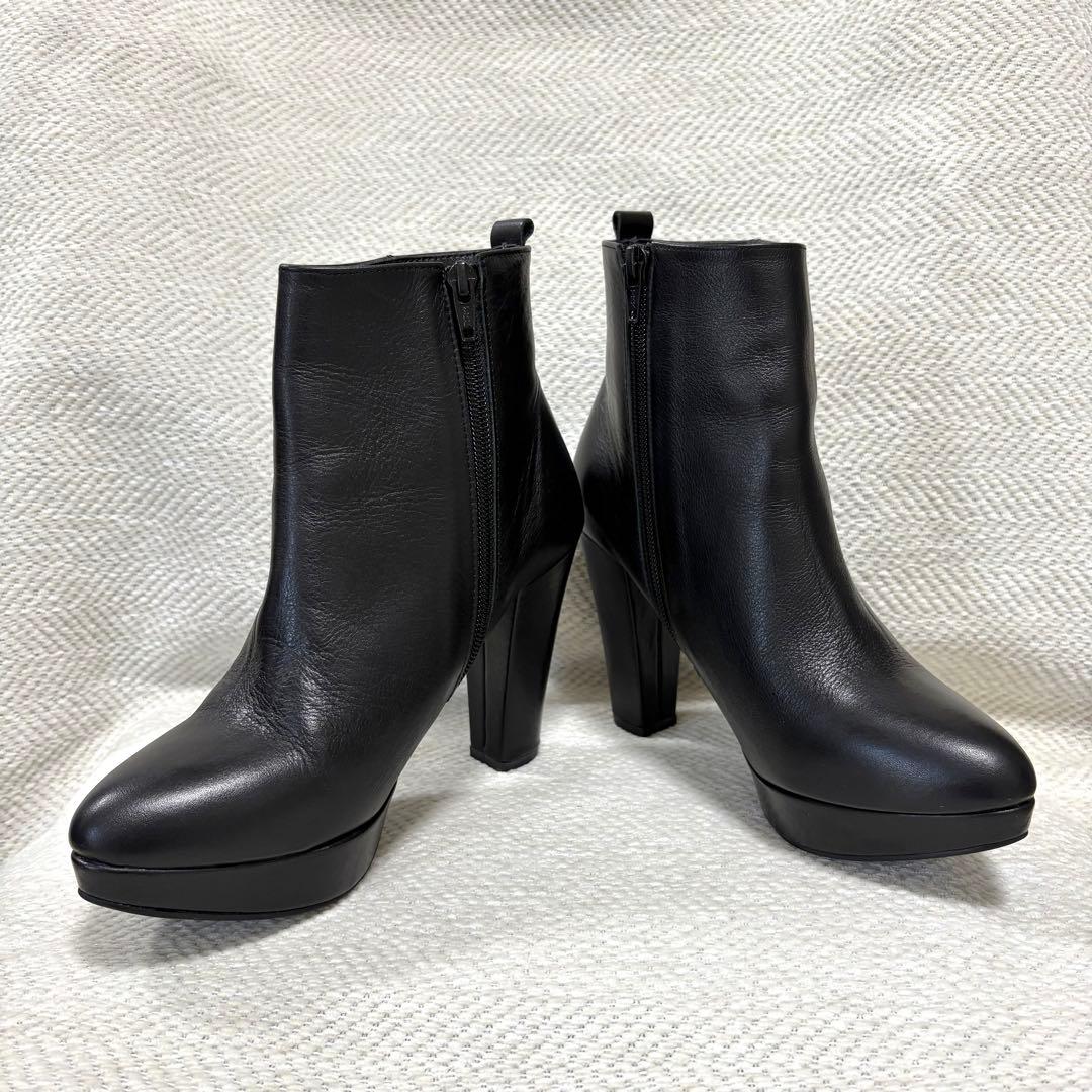極美品 JEAN PAUL GAULTIER 本革 レザーブーツ ブラック 37