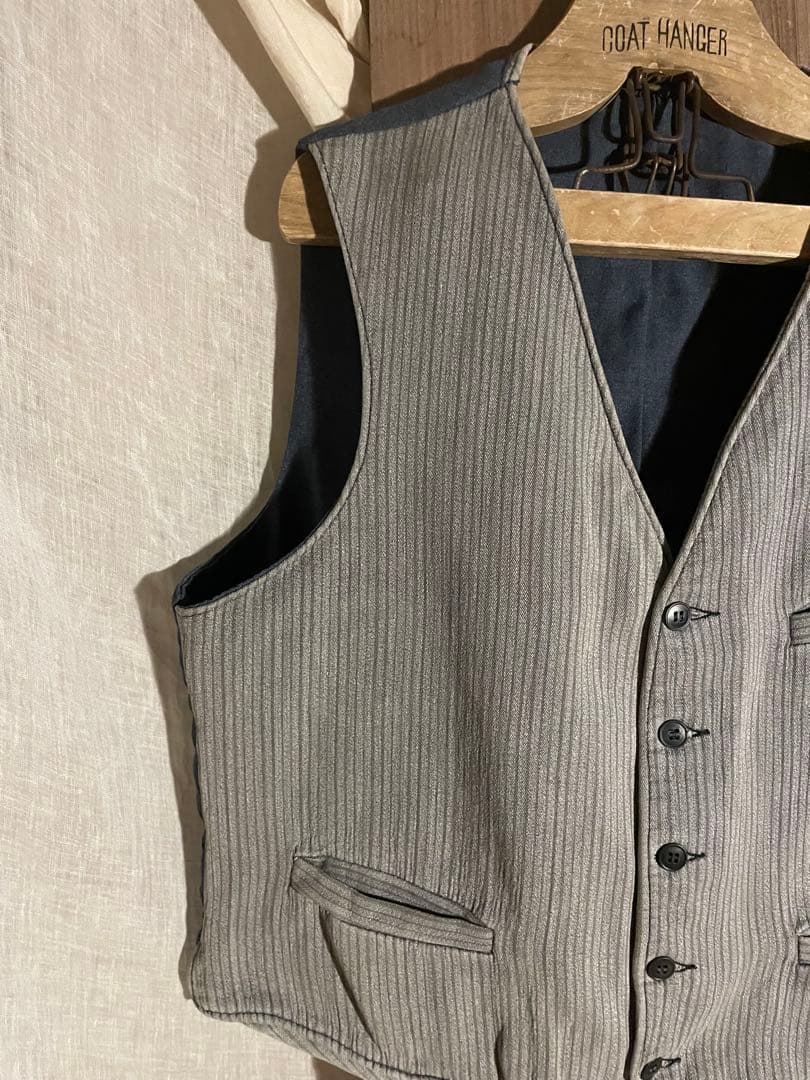 50s euro work vintage vest コットン ベスト