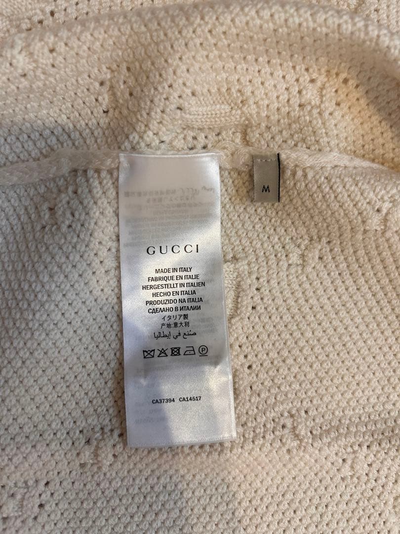 GUCCI ホワイト ニット カーディガン