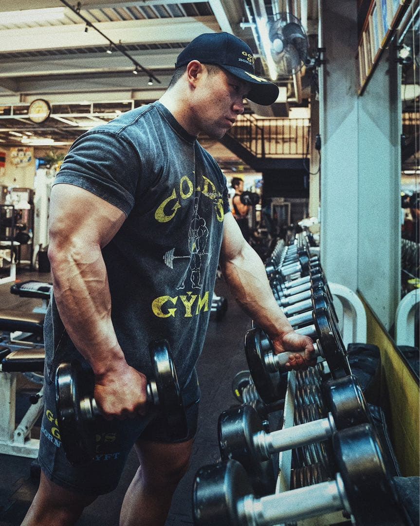 【Sサイズ】LÝFT × GOLD'S GYM LOGO BIG T-SHIRT