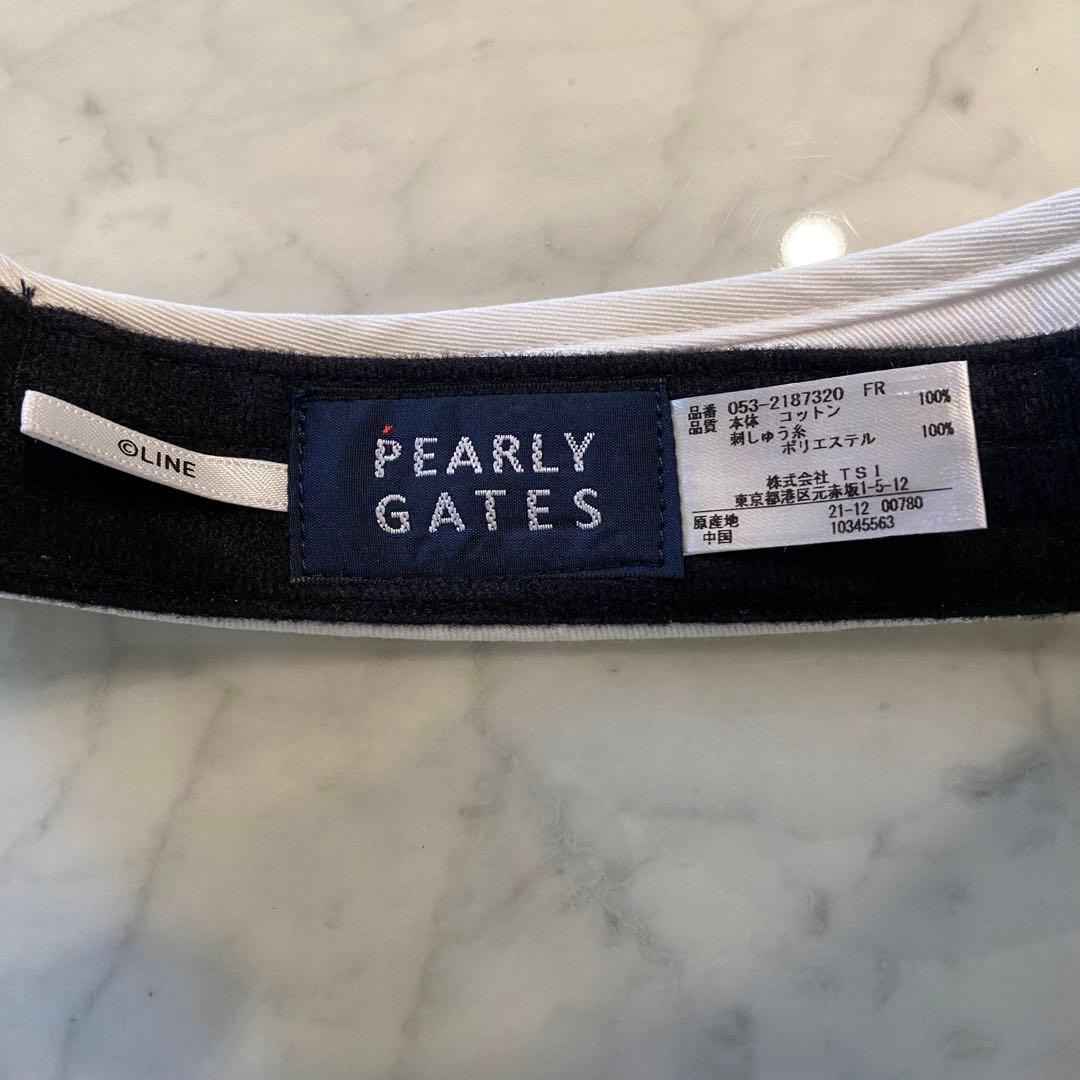 吉*一様 PEARLY GATES ゴルフバイザー ホワイト