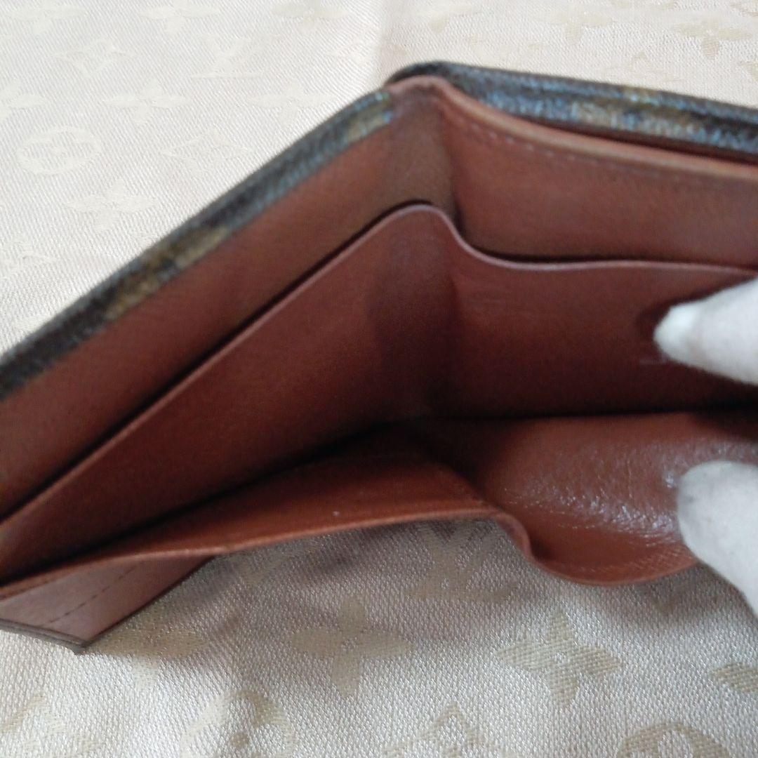 ルイ・ヴィトン。美品モノグラム、ヴィンテージWホック小銭入れ付き折り財布