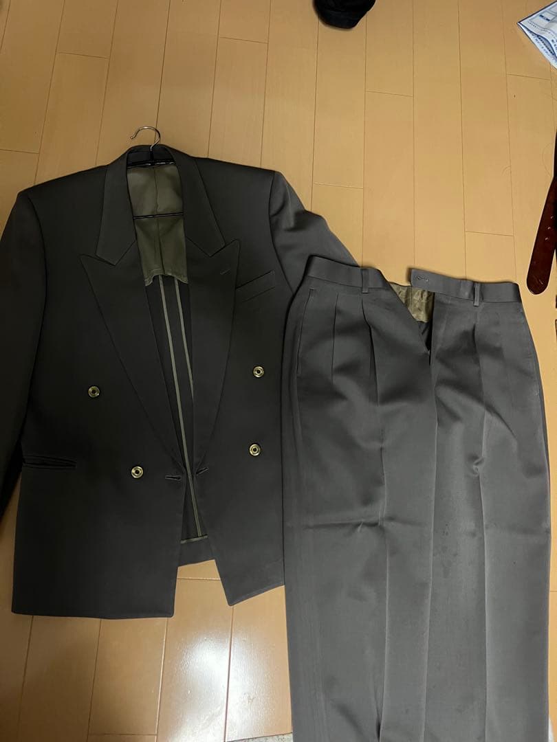 LANVIN ベージュ ダブルブレストスーツセット