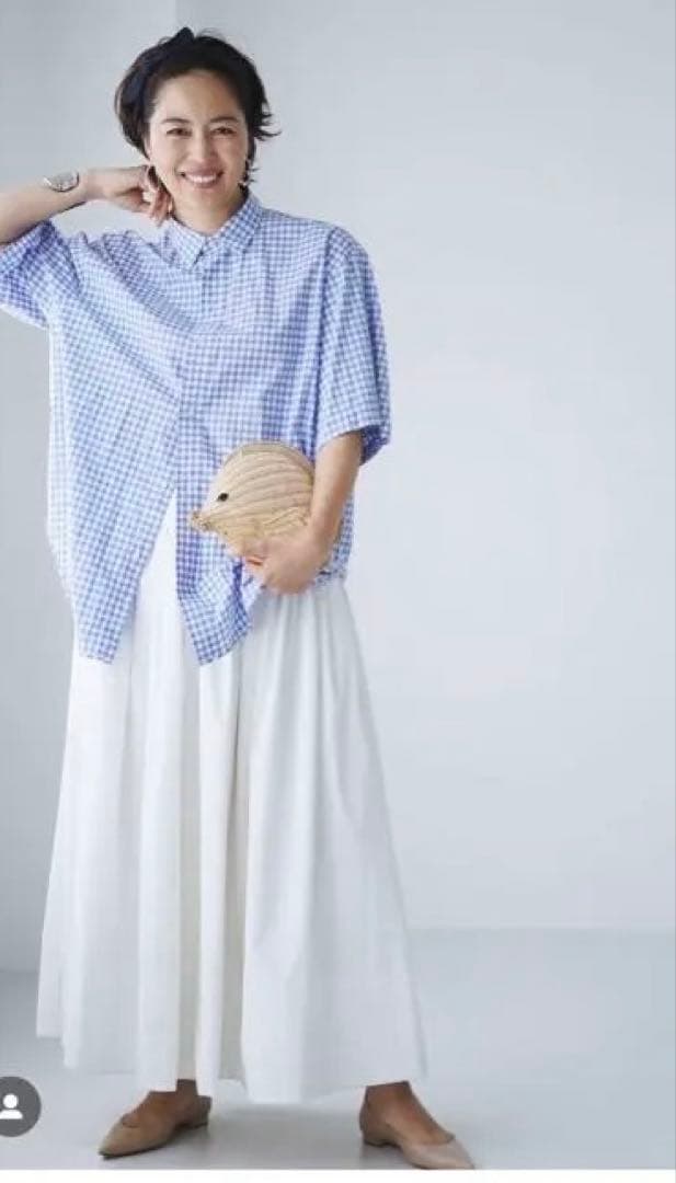 鈴木六夏　the9shop EVERYDAY Skirt エブリデイスカート　白