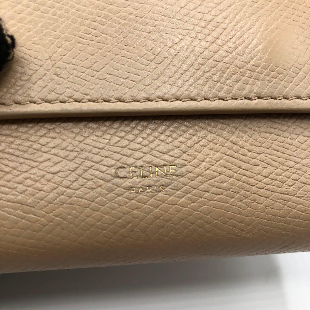 CELINE スモールトリフォールド ウォレット 三つ折財布 ベージュ