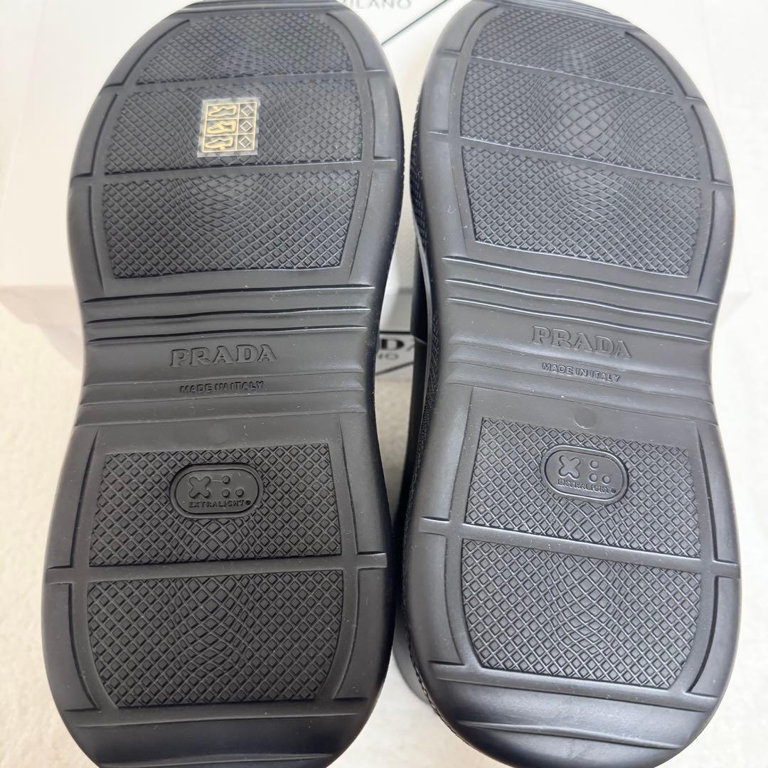 【極美品】PRADA プラダ ブラック レインブーツ ショートブーツ ラバー 黒