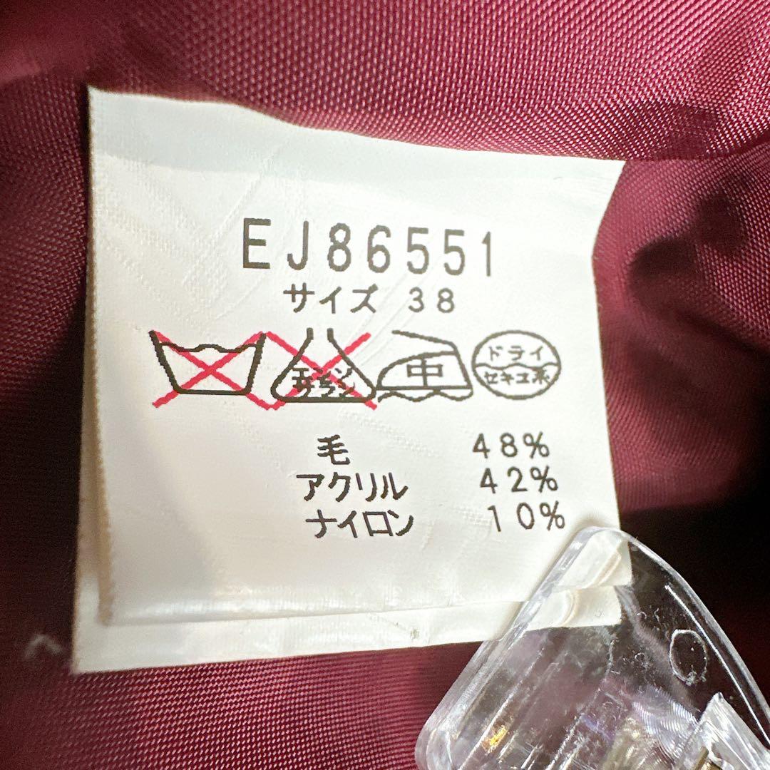 ノンノンドール 刺繍ビーズ ショートジャケット 2way襟レース 38 ブラック