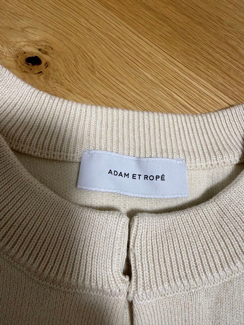 ADAM ET ROPE’ サステナブル　ラインアートカーディガン