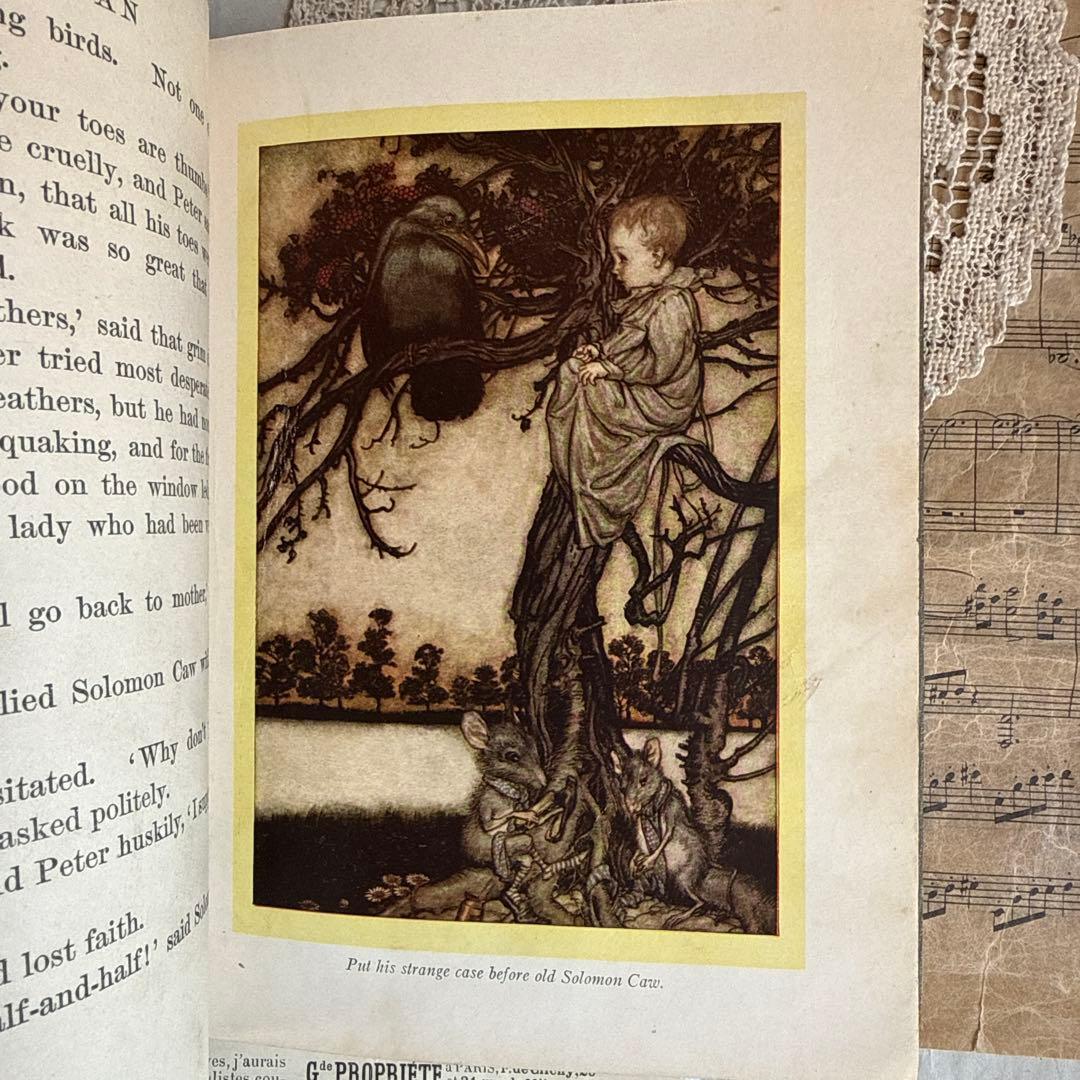 稀少1906年アンティーク美しい児童書アーサーラッカム洋書ジャンクジャーナル古書