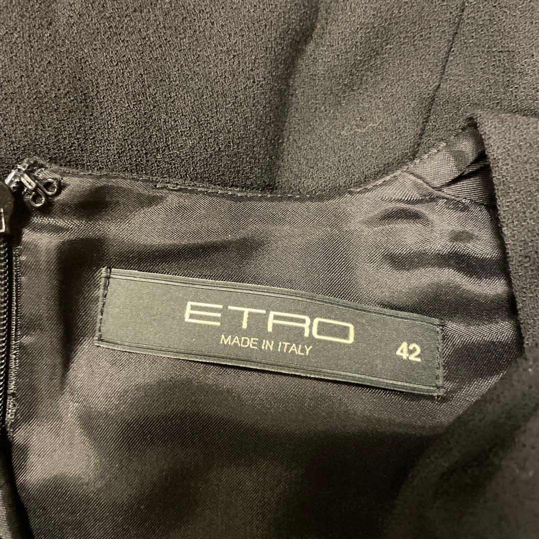 ETRO ブラック ノースリーブワンピース 42