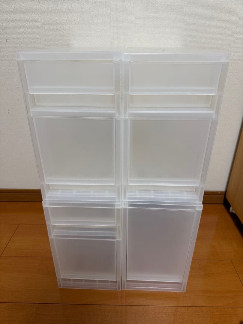 【無印良品】ポリプロピレン収納ストッカー セット（大・中・小）半透明