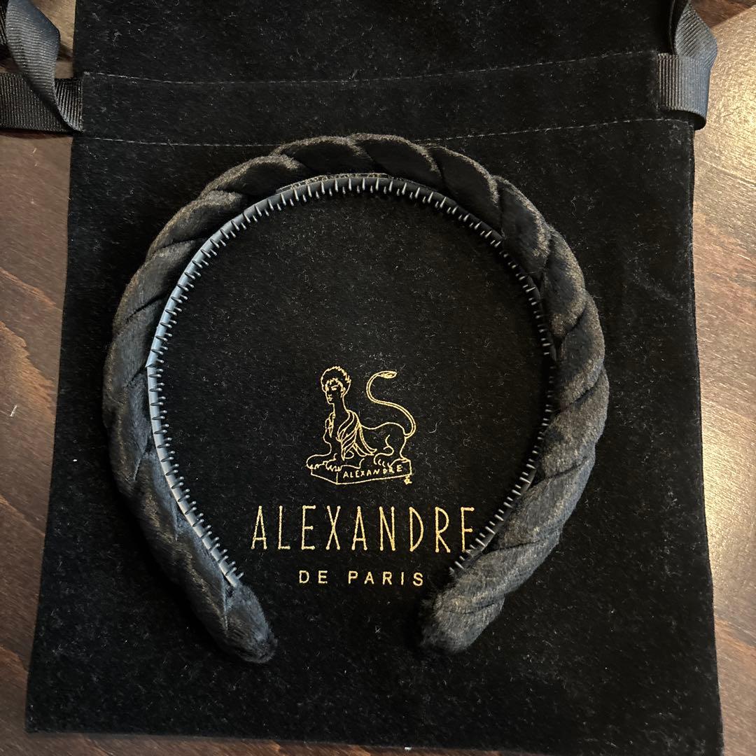 ALEXANDRE DE PARIS ブラックツイストヘアバンド