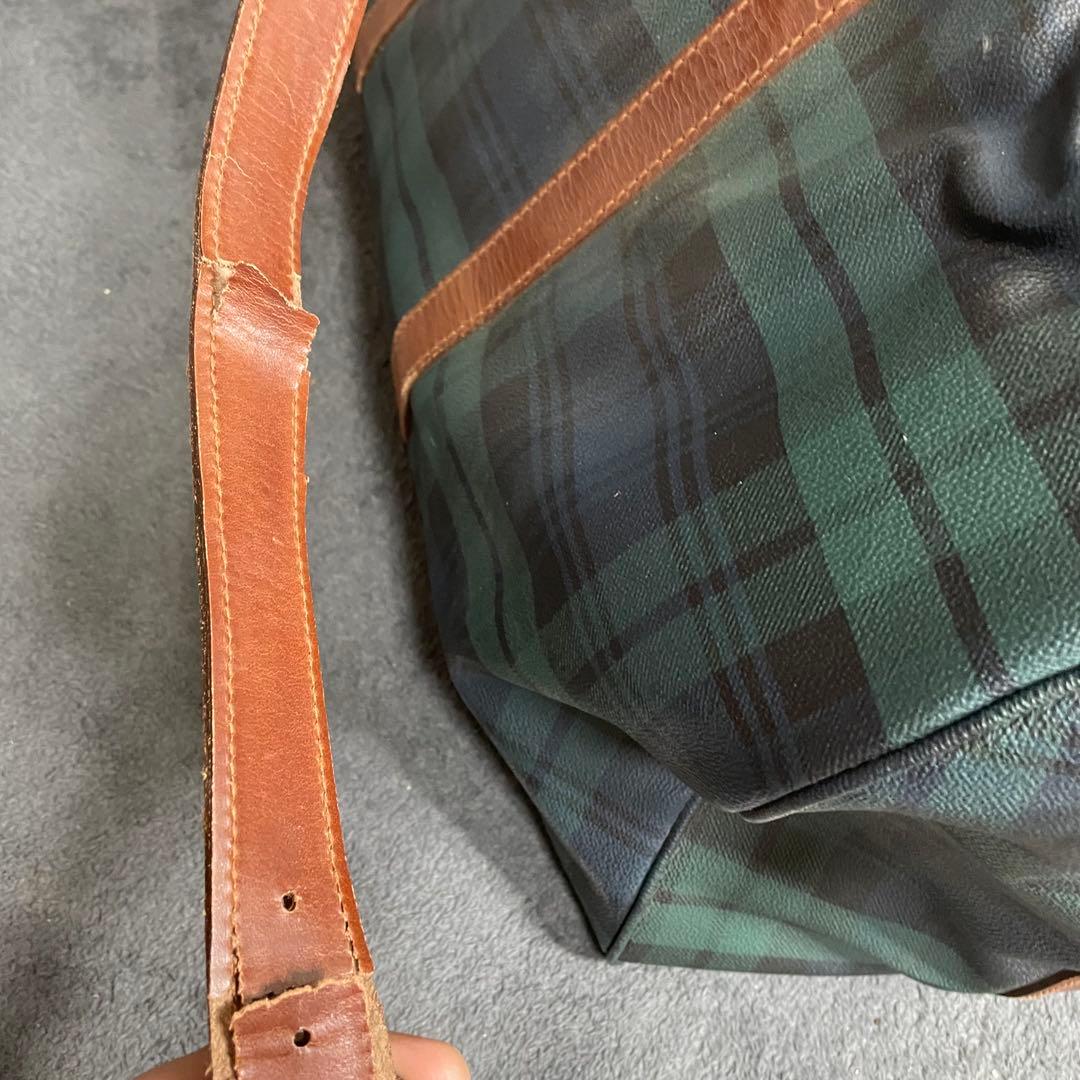 POLO Ralph Lauren ボストンバッグ　チェック　レザー　旅行
