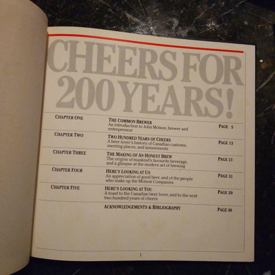 非売品 CHEERS FOR 200YEARS MOLSON 1786-1986