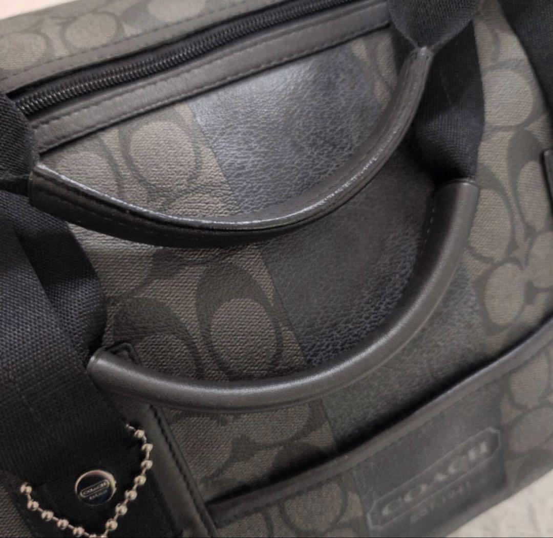 u*4様 COACH ボストンバッグ レザー　PVC 旅行鞄　F77278