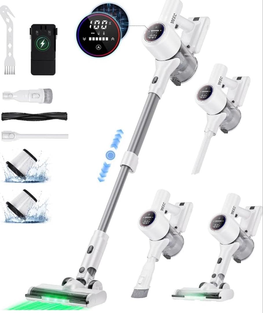掃除機 コードレス新登場！業界革新！AI汚れ自動検知＆55Kpa超強力吸引