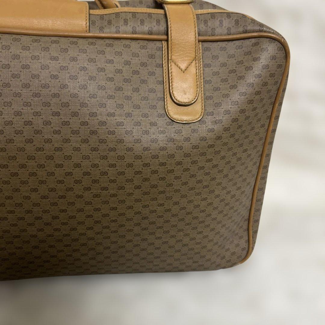 【GUCCI】ボストンバッグ　トランクケース　旅行鞄　マイクロGG PVC