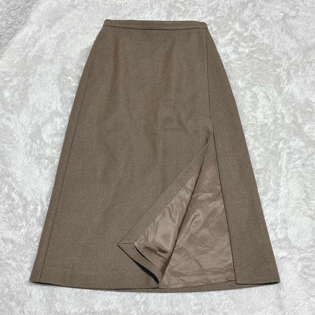 AURALEE オーラリー WOOL SILK MELTON SLITSKIRT