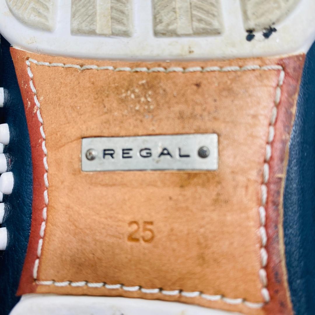 美品 REGAL デッキシューズ ドライビングシューズ トリコロールカラー
