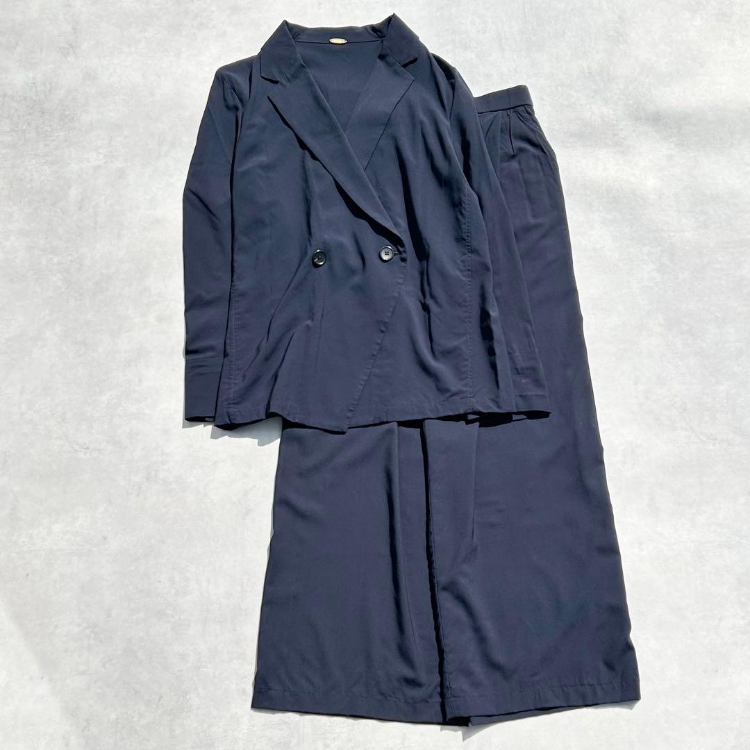 ドゥーズィエムクラス　SPWOOLシャツジャケット&パンツ　ネイビー　24AW
