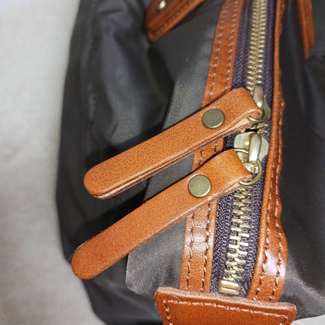 【極美品】HALEINE アレンヌ ナイロン×栃木レザー ボストンバッグ