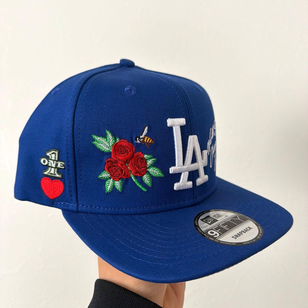 【激レア】LA ロス ドジャース 薔薇刺繍 ヒップホップキャップ