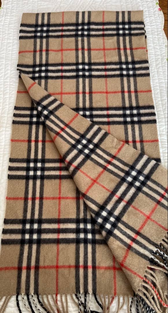 Burberry's カシミヤ チェックマフラー