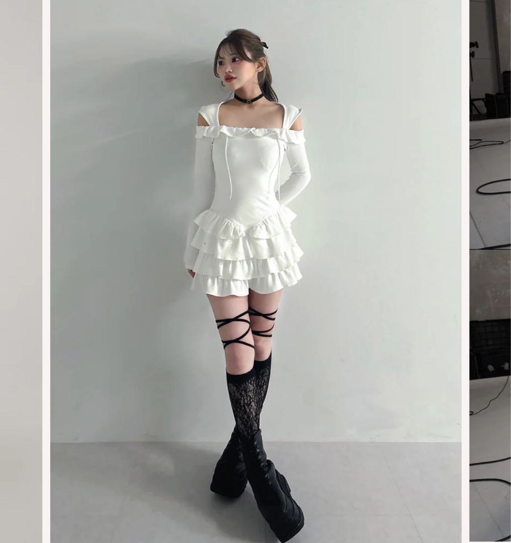 新品未開封 ダーリッチ Darich レースハイソックス 黒 ブラック Free