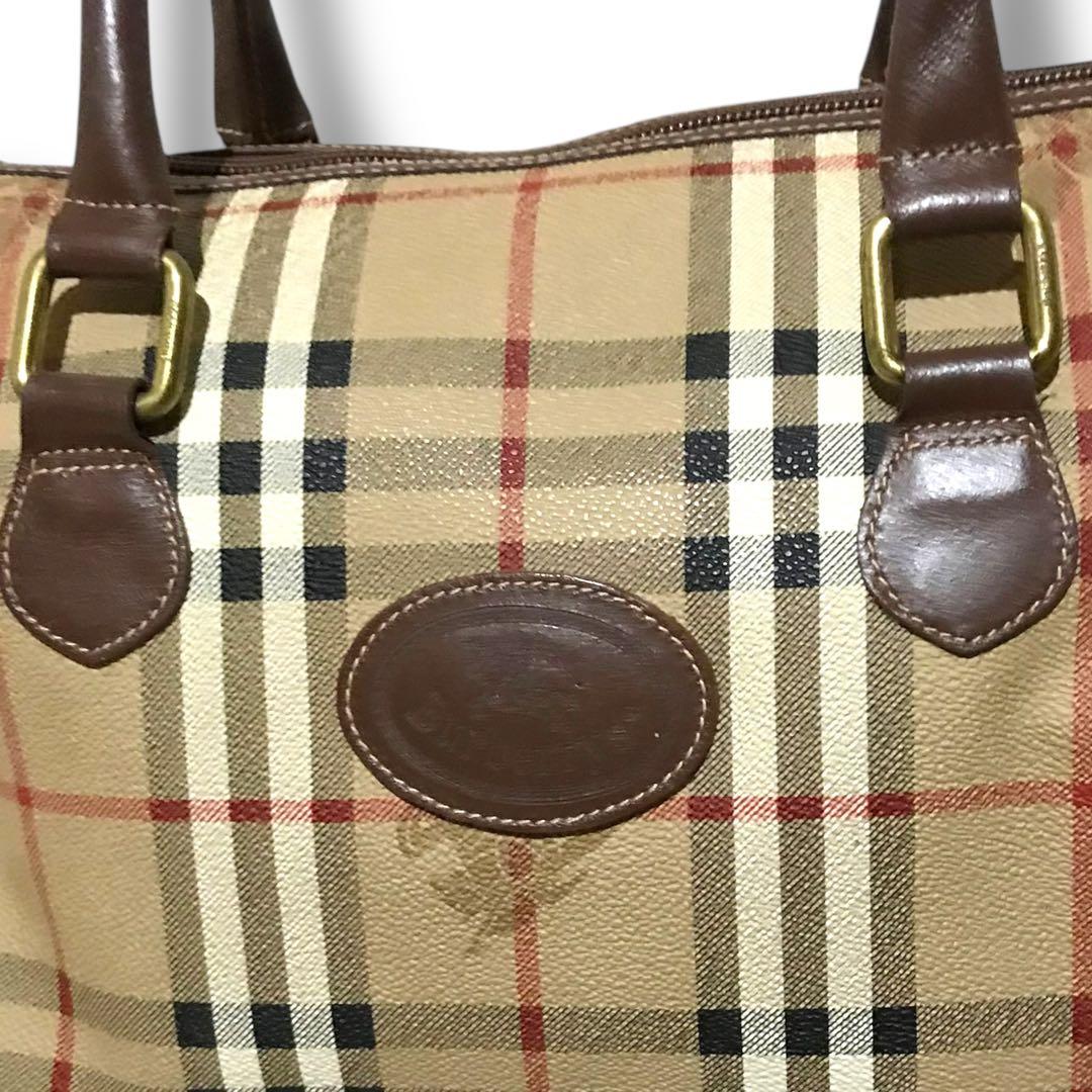 【人気商品】burberrys ミニボストン　ホースロゴ　ノバチェック
