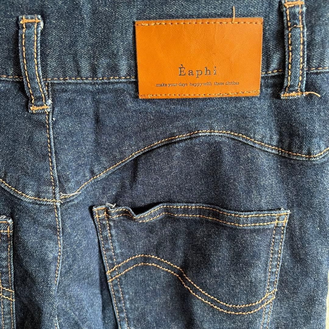 パンツ EAPHI WAVE DESIGN HIGH WAIST DENIM