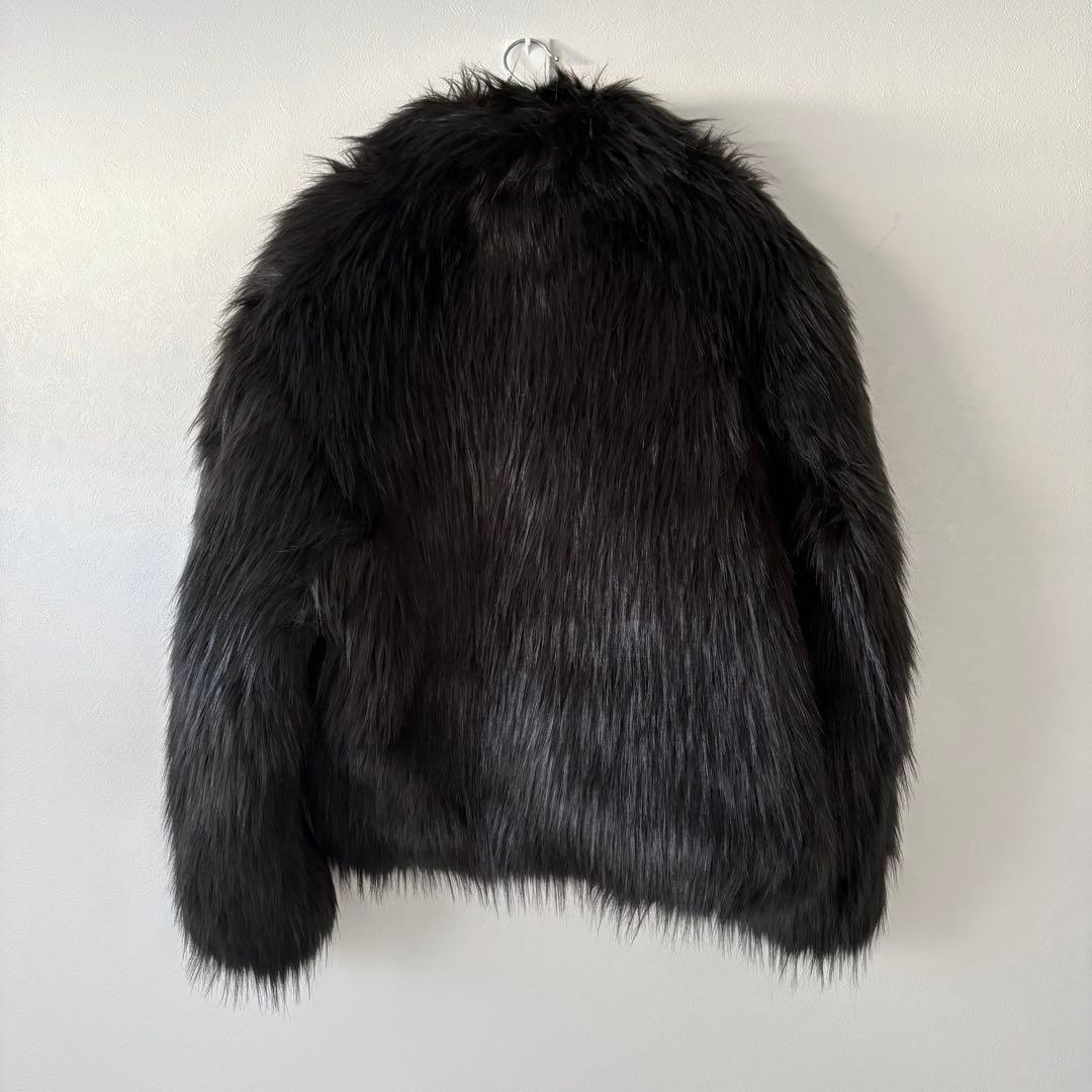 ami paris ファーブルゾン レザー切替 パディングジャケット アミパリス