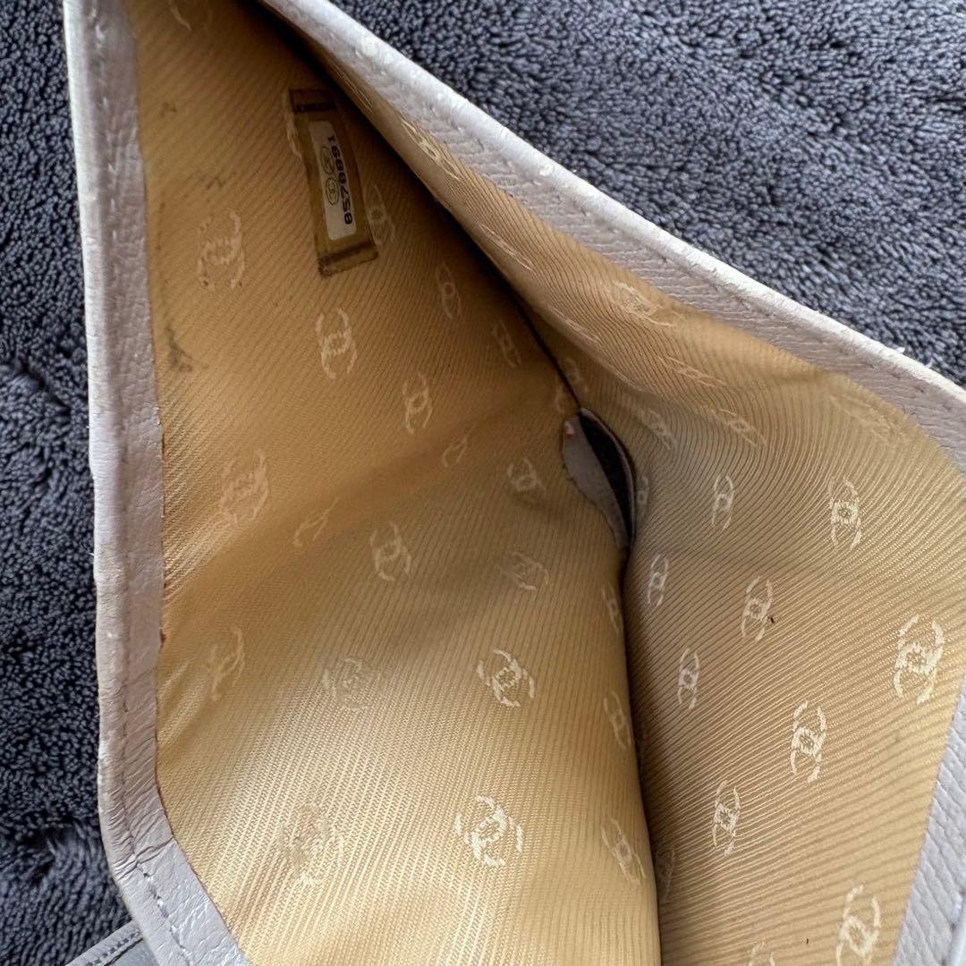 CHANEL 三つ折り財布 ラベンダーグレー