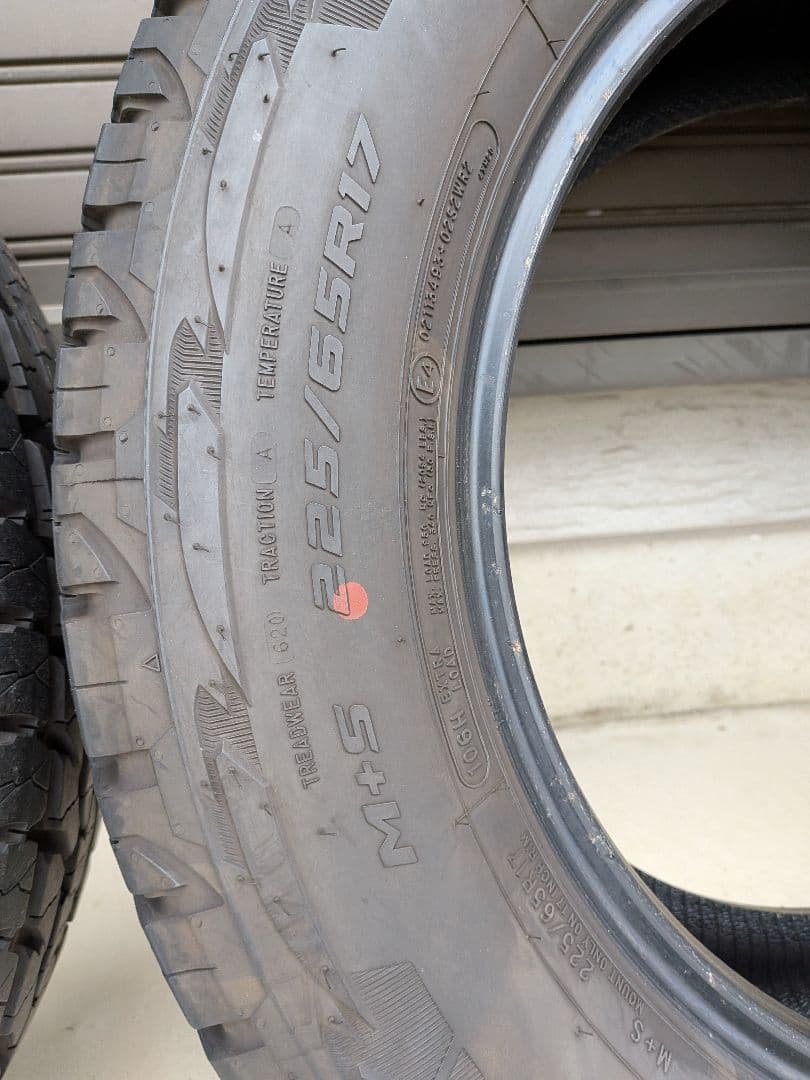 ②225/65R17 9.5分山 2/4 グッドイヤー クーパー AT サマー夏