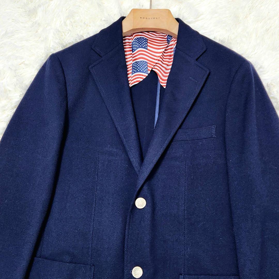 近年モデル✨ J.PRESS YORK.st ブレザー 紺ブレ 銀ボタン 星条旗