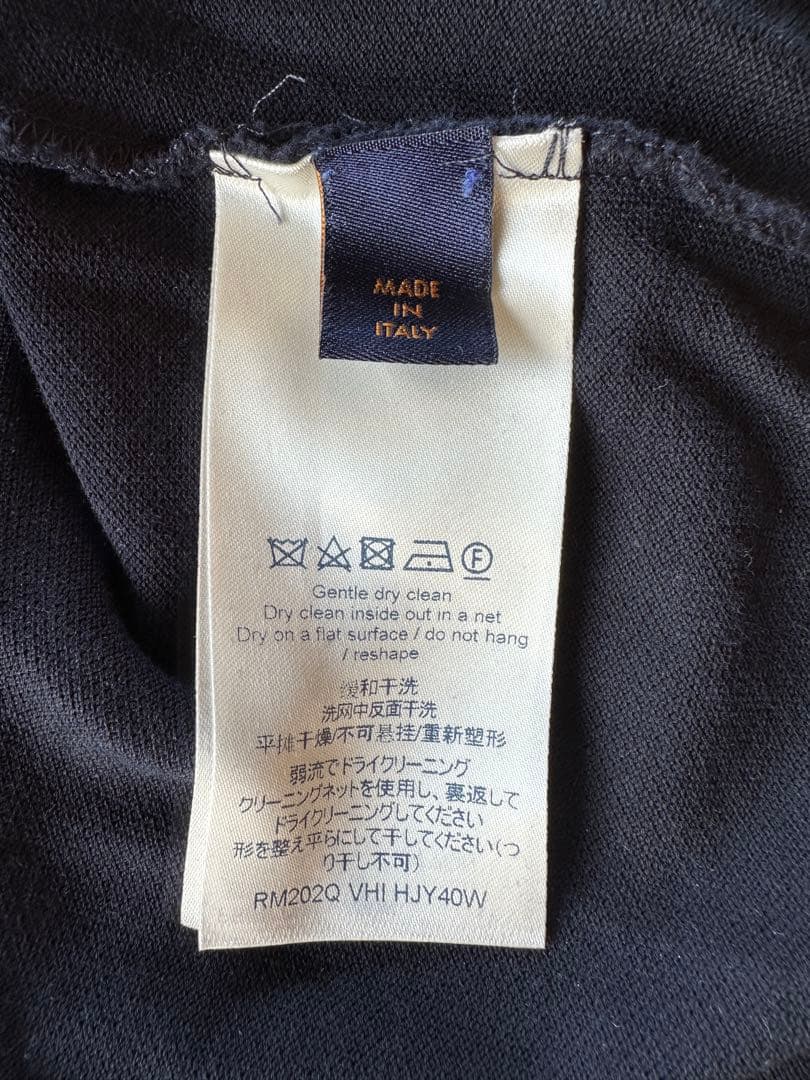 LOUIS VUITTON ダミエ コットン ロゴプレート Tシャツ　　ネイビー